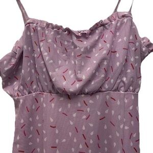 Cider Lavender Dress with Red and White Accents